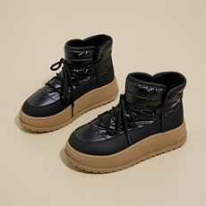 加绒高帮雪地靴女2024冬季新款学生ins韩版保暖休闲鞋棉鞋，女鞋雪地靴，电商A223