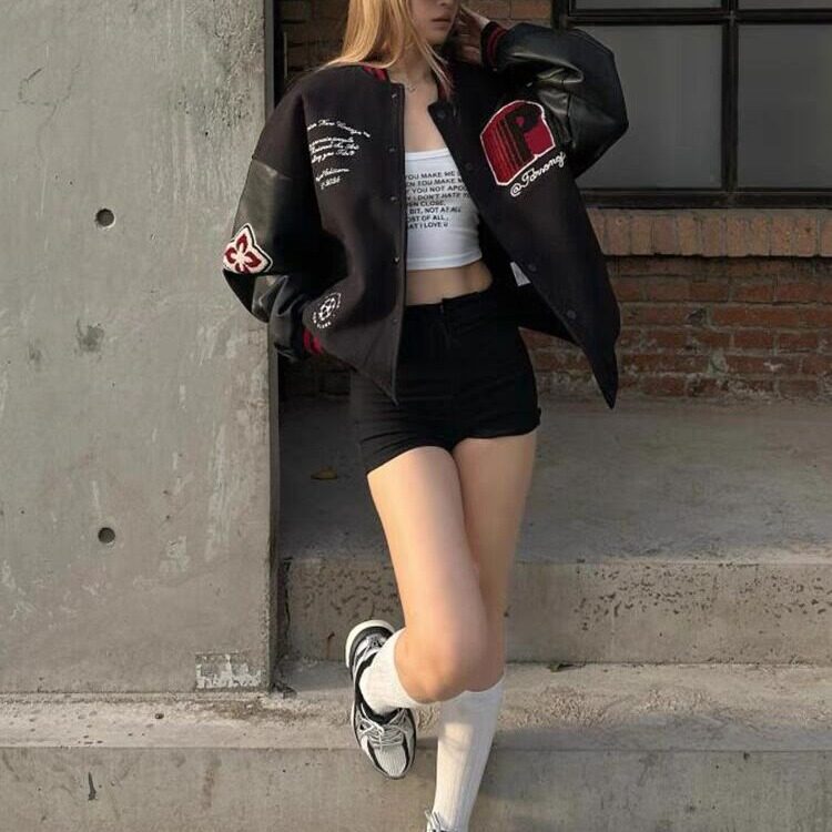 【有货】DW630-P70春秋拼接撞色棒球服外套男女美式宽松夹克,男装夹克,星座603-2