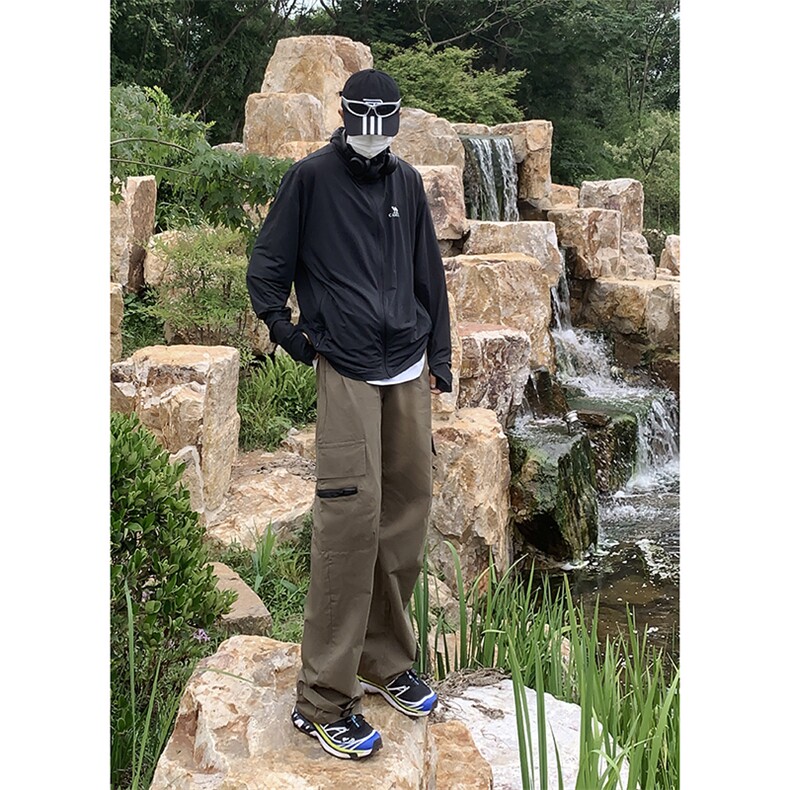 B221美式ins街头hiphop宽松休闲多口袋工装裤子LK23120-P65控88,男装休闲裤,电商B221