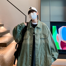 牛仔外套男春秋韩版潮流潮牌夹克男休闲百搭上衣服JK02078-P62，男装夹克，星座308B-1