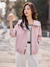 2026春季新款连帽轻户外运动休闲时尚洋气外套，女装短外套，米莱