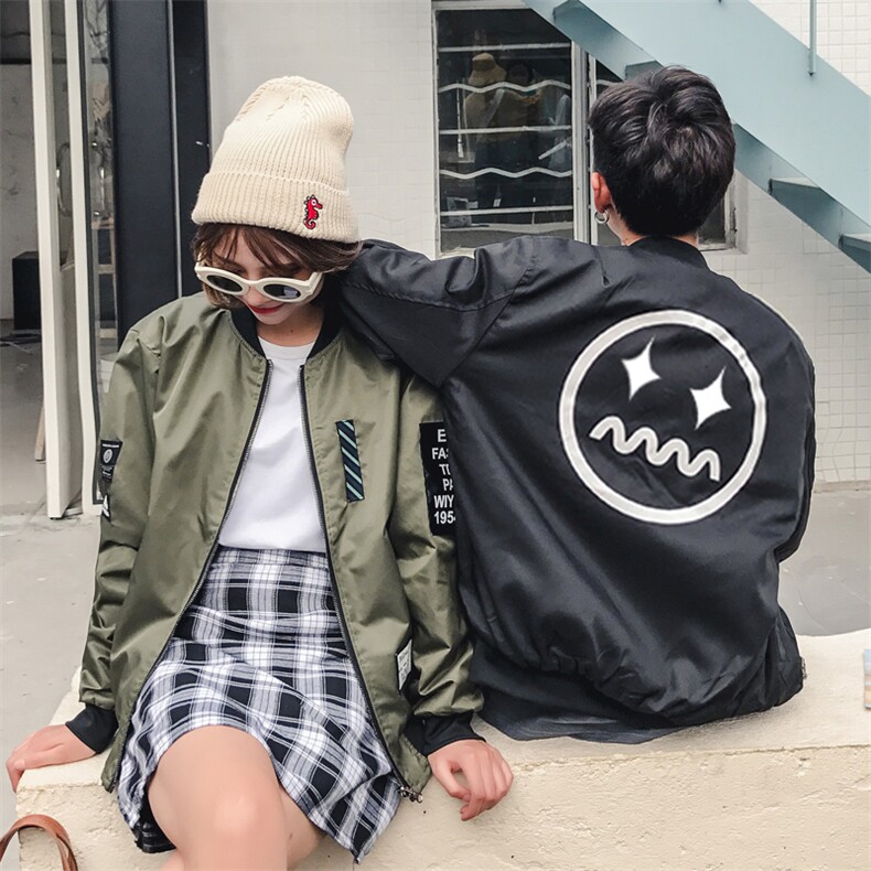 2020男女港风情侣棒球服任意两面穿大码外套【控78】J823-特P60,男装夹克,电商A001