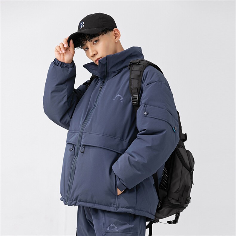 外27-2GANYOU日系纯色大口袋加厚棉服（套装K02）MY02-P195,男装棉衣,新杭派外27-2