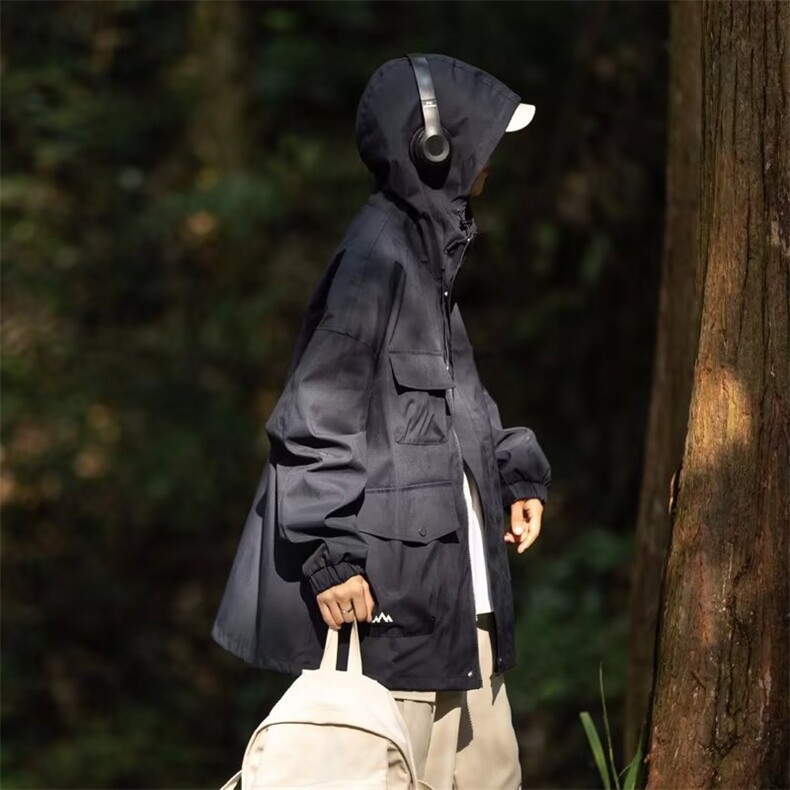 日系潮牌工装连帽夹克男休闲宽松运动户外山系冲锋衣外套CF81-p63,男装夹克,星座1008