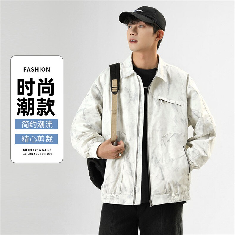 美式潮牌炸街春秋季2025新款男女款扎染休闲夹克外套潮,男装夹克,星座210-5(原414-2)