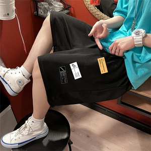 MK37118-P15冰丝短裤男士大码宽松休闲五分裤男运动中裤港风