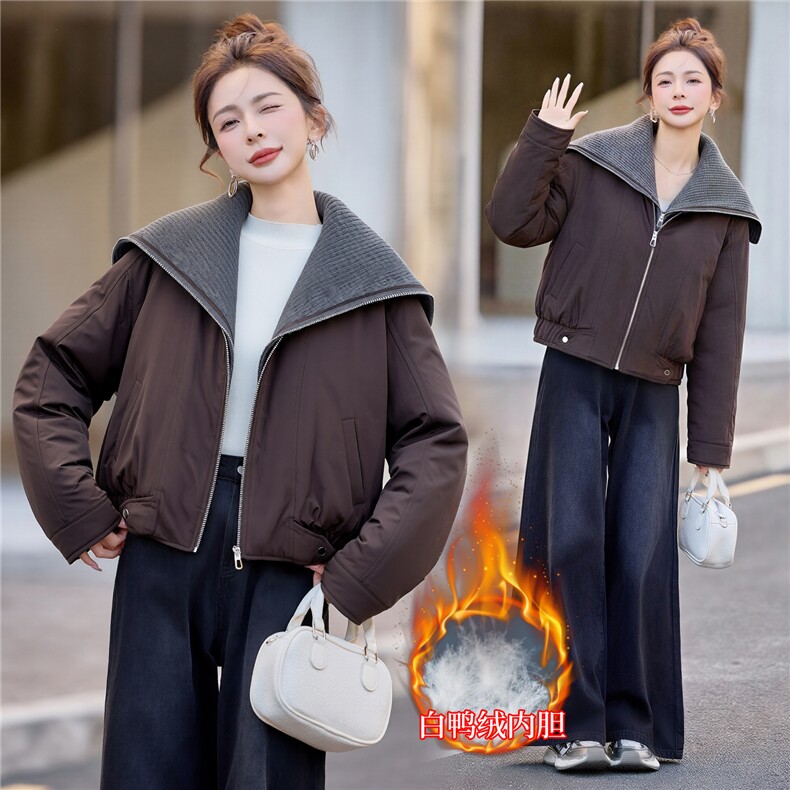现货2025年冬季新款时尚羽绒服,女装羽绒服,悦祺