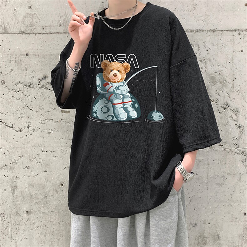 Q11251-P30春夏季七分袖t恤男大码五分袖男短袖中袖大皂风,男装T恤,电商A040