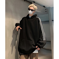 抖音得物高品质重磅全棉二开支持退换360克宽松织带连帽卫衣CM04，男装卫衣，电商A486