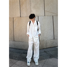 C316CS2522P58K2523P58夏秋新款长袖衬衫棉麻白色黑色裤子，男装衬衫，电商C316