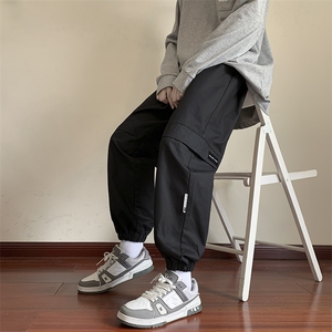 美式潮流休闲裤男港风宽松直筒拖地裤束脚裤卫裤 KP822 P55图片