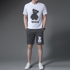 C519709钱塘2020-2夏季直播精品主推男士套装潮流P120，男装休闲套装，钱塘207-2