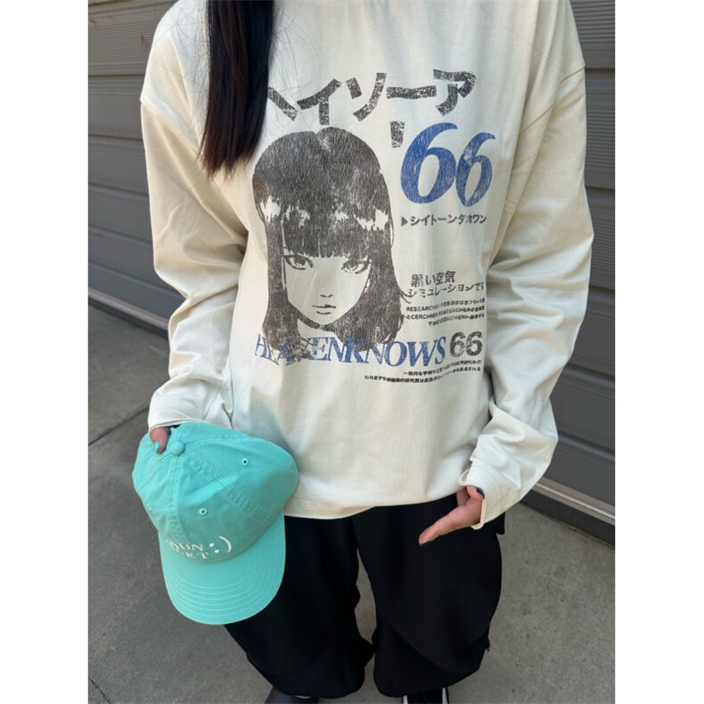 涉谷少女长袖T恤衫260G重磅长袖teeD328-CX7706-P29,男装T恤,电商D328