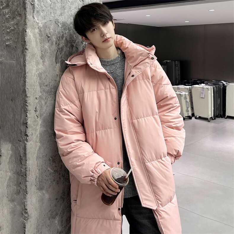 羽绒服男冬季新款港风宽松长款白鸭绒外套YR932-P170(控价228,男装羽绒服,星座214-3