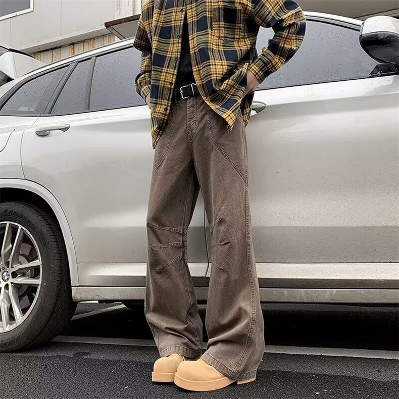 美式街头工装伐木裤男女宽松阔腿裤潮流裤子夏季休闲裤K6125-P53，男装休闲裤，星座412-3