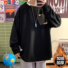 7XL-M现货港风加绒卫衣男2023冬季新款加绒加厚宽松加肥加大码，男装卫衣，钱塘717(原712)