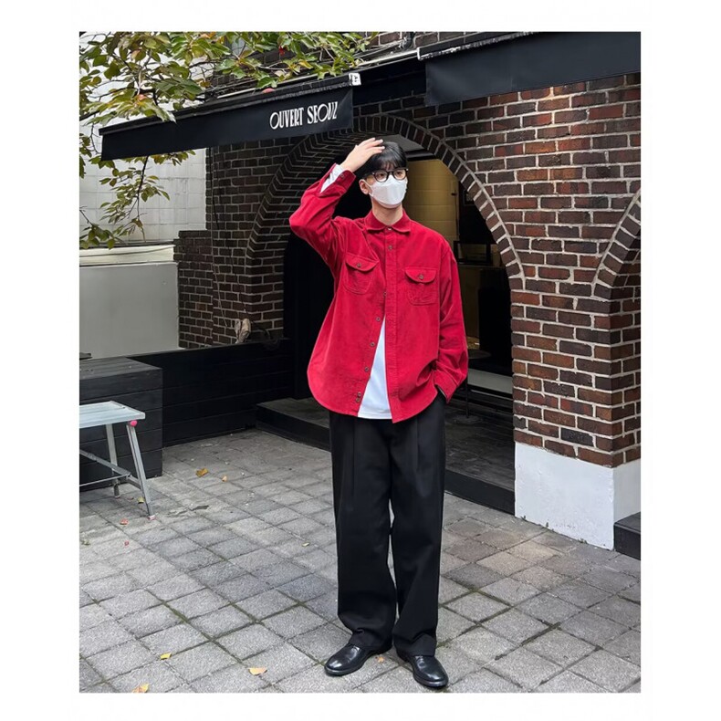 春秋新款长袖宽松牛仔衬衫男秋季衬衣外套洋气外穿显瘦气质上衣服,男装衬衫,星座506A