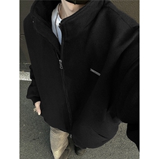 冬装新品弯刀袖毛呢加棉夹克棉衣休闲纯色加厚外套男G1104P108，男装夹克，电商A339
