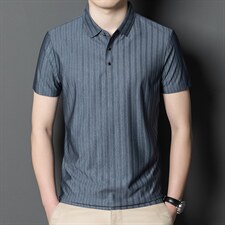 夏季新款男士翻领短袖t恤中年有领男装上衣服休闲POLO衫，男装T恤，电商B212（原钱塘6029）