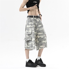 美式高阶夏季工装迷彩舒适短裤情侣七分裤KZ26H007特批45，男装牛仔裤，电商A247