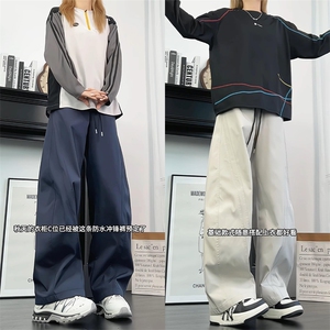 防风防水冲锋裤男女秋冬季潮牌宽松大码阔腿休闲裤子5880特批28图片