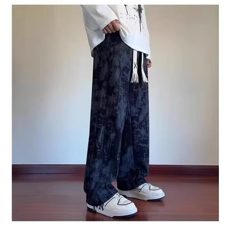 网图现货小众扎染垂直卫裤青少年高街痞帅运动裤RK002-P45,男装休闲裤,星座1005-4