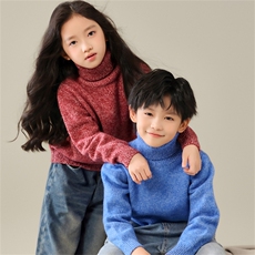 2025百搭时尚儿童花纱加厚针织羊毛衫，童装儿童羊毛衫，暖钟情羊绒