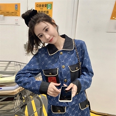 2023秋装新款牛仔套裙两件套B191-1155-P155-K208，女装套装/套裙，浙宝210（原浙宝191）