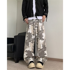 迷彩休闲裤男士韩版潮流高街帅气百搭2024冬季ins长裤K5896-P45，男装休闲裤，星座412-2