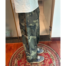 高品质纯棉美式复古迷彩弯刀男女款工装长裤LY6005-P68，男装工装外套，星座610A-1