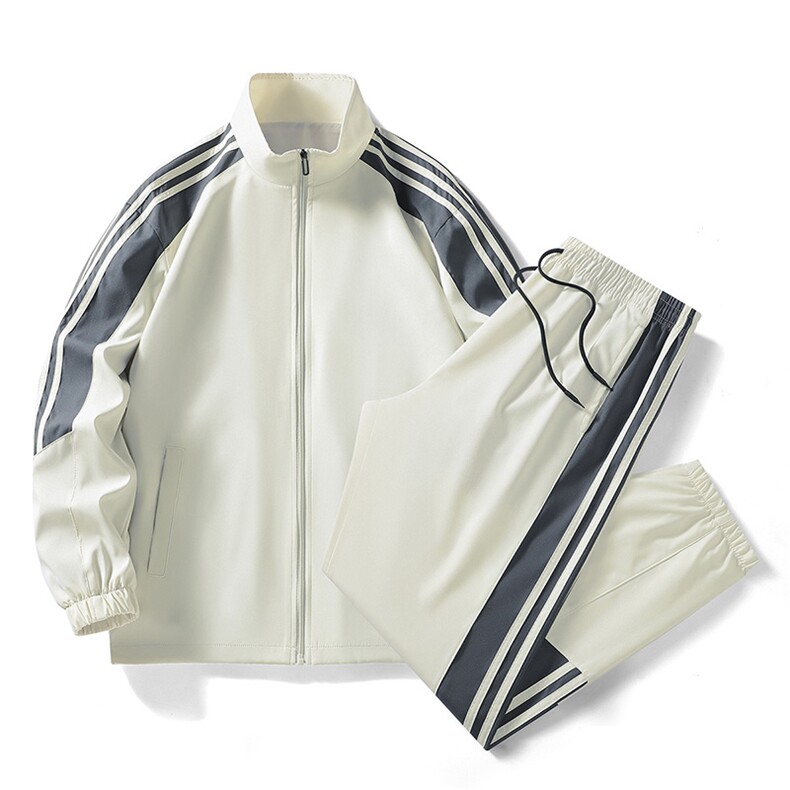 2025男秋季开衫套装两件套运动服休闲服长袖套装立领外套D02-P40，男装休闲套装，星座1402-1