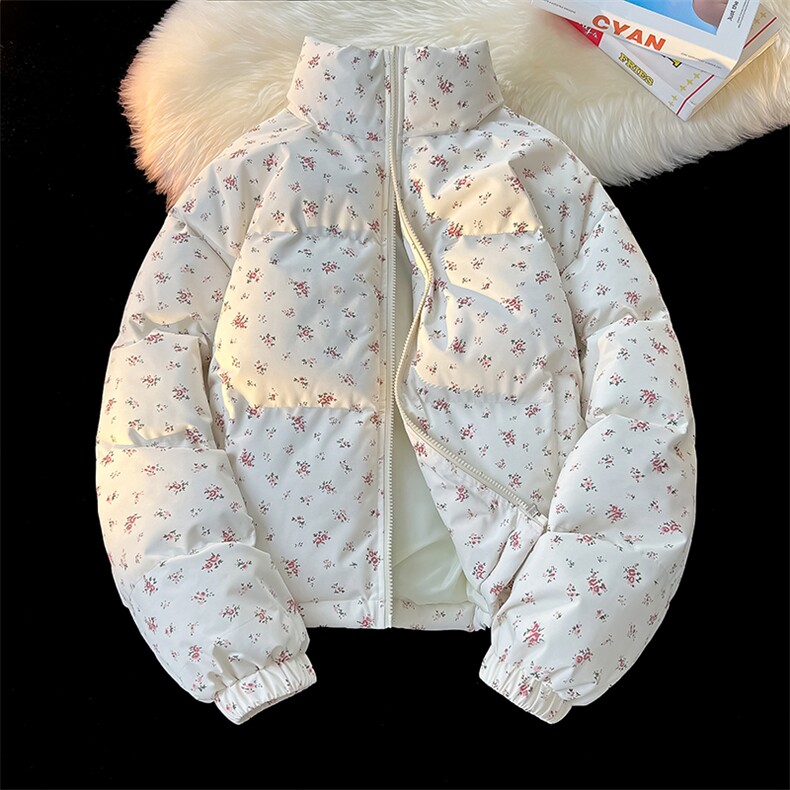 数据款！短款加厚棉服冬季碎花面料情侣立领棉衣CM98902-P78特,男装棉衣,星座815A