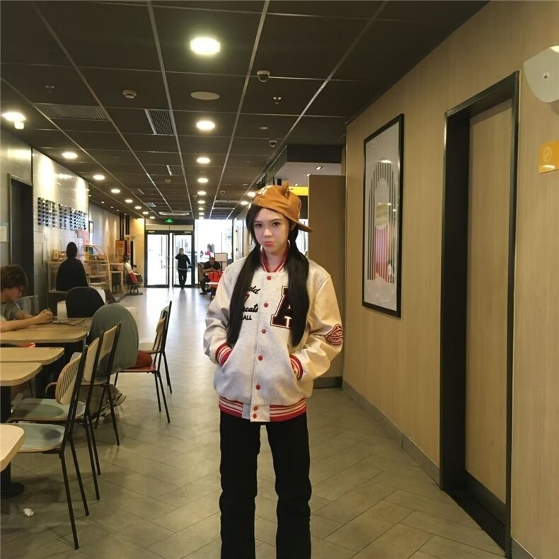 1506-1/Jw541/P68美式复古棒球服男女春秋款潮牌宽松休闲情侣痞帅,女装职业装,星座1506-1
