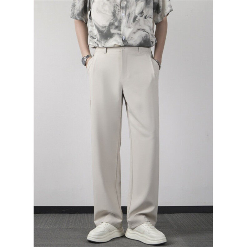 直筒休闲裤垂感裤子男阔腿西裤宽松男生西装长裤男K69，男装西裤，星座1116A-2（原606A-1）