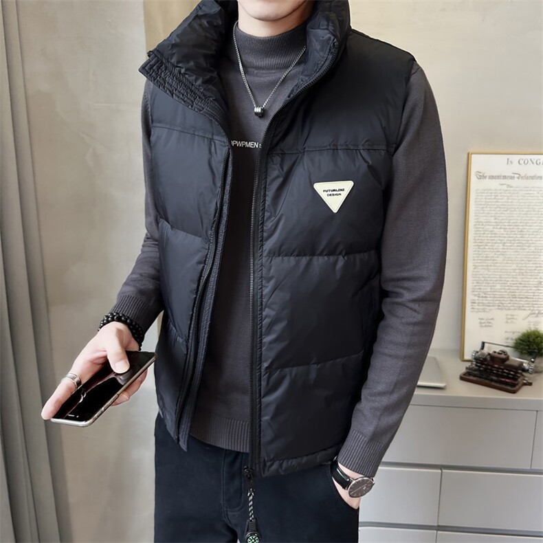 短款立领羽绒马甲休闲日系面包服保暖外套马甲背心M6007-特P75图片