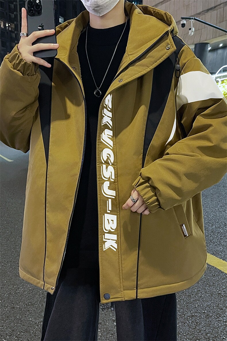 加绒加厚夹克男时尚潮流加厚棉衣男外套MY1685-P73,男装夹克,星座310B-3
