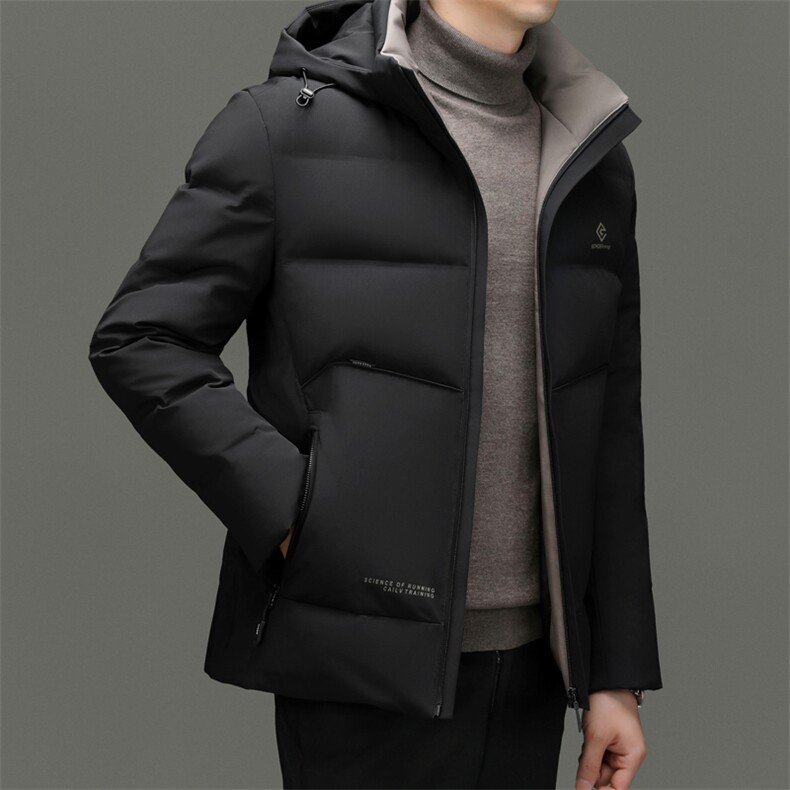 DF31803钱塘2020-2时尚简约冬季厚款连帽中年男士羽绒服P263,男装羽绒服,钱塘207-2