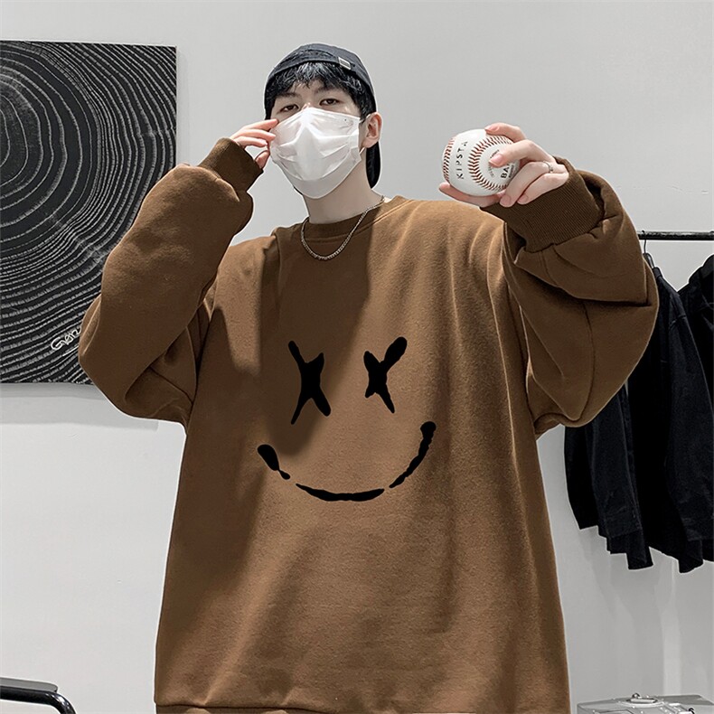 圆领卫衣男大码加厚加绒长袖t恤男S6190-P28加绒款-P33,男装卫衣,电商A040