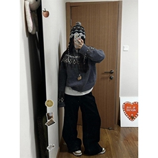 【有货】MY368CC-特P70费尔岛提花开衫毛衣男女慵懒针织衫外套，男装针织衫/毛衣，星座1007（原301D）