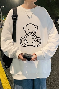 S6174-P28 加绒款-P33 秋季圆领卫衣男大码韩版宽松长袖外套图片