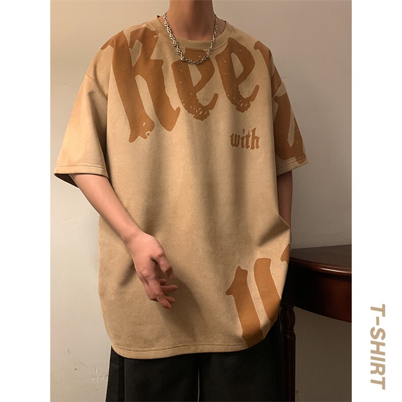 新款短袖男港风暖夏季T恤休闲百搭印花圆领T恤男上衣TC3137-P35,男装T恤,星座717