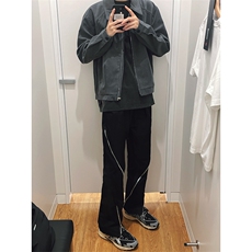 B221美式ins高街暗黑小众拉链情侣休闲冲锋裤LK23030-P65控88，男装休闲裤，电商B221