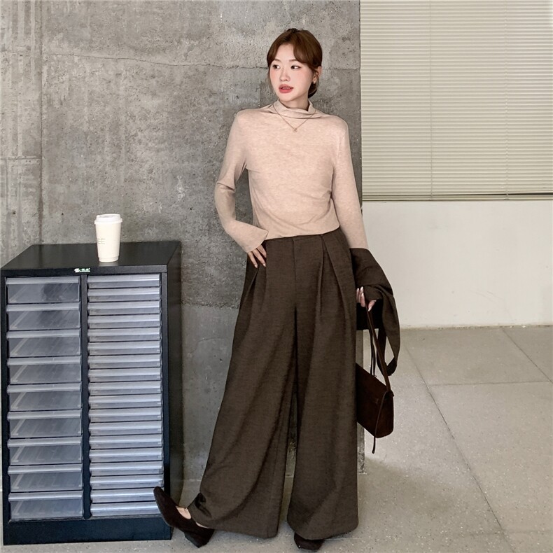 :秋装新款针织T恤＋挂脖马甲阔腿裤三件套2C135-8906P175K258,女装套装/套裙,2C135
