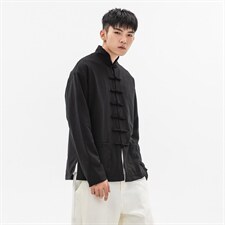 秋冬大码风夹克外套立领盘扣情侣中性唐装汉服朝JK20/P135,男装夹克,钱塘713
