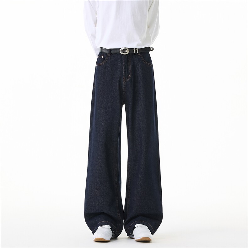 男女宽松直筒日系复古重工水洗牛仔长裤xz405-k2021-p65，男装休闲裤，星座405