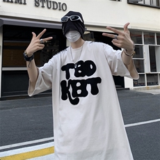 美式T恤男夏季潮复古五分袖短袖T033-P33，男装T恤，星座308B-2
