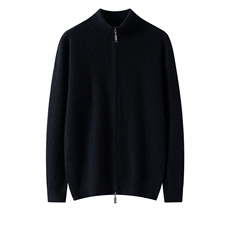 2025秋冬百搭时尚简约薄款针织男士羊绒开衫，男装羊绒套衫，艾驰羊绒