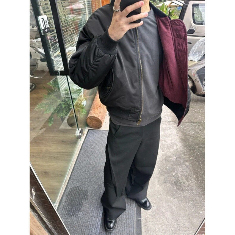 【有货】MF323ZZ-特95短宽bomber双面穿飞行夹克cleanfit棉服外套,男装夹克,星座1007（原301D）