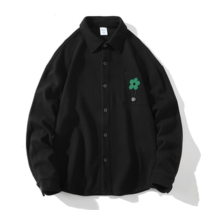 秋季新款男百搭华夫格衬衫白底平铺CS2501-P57控88图片