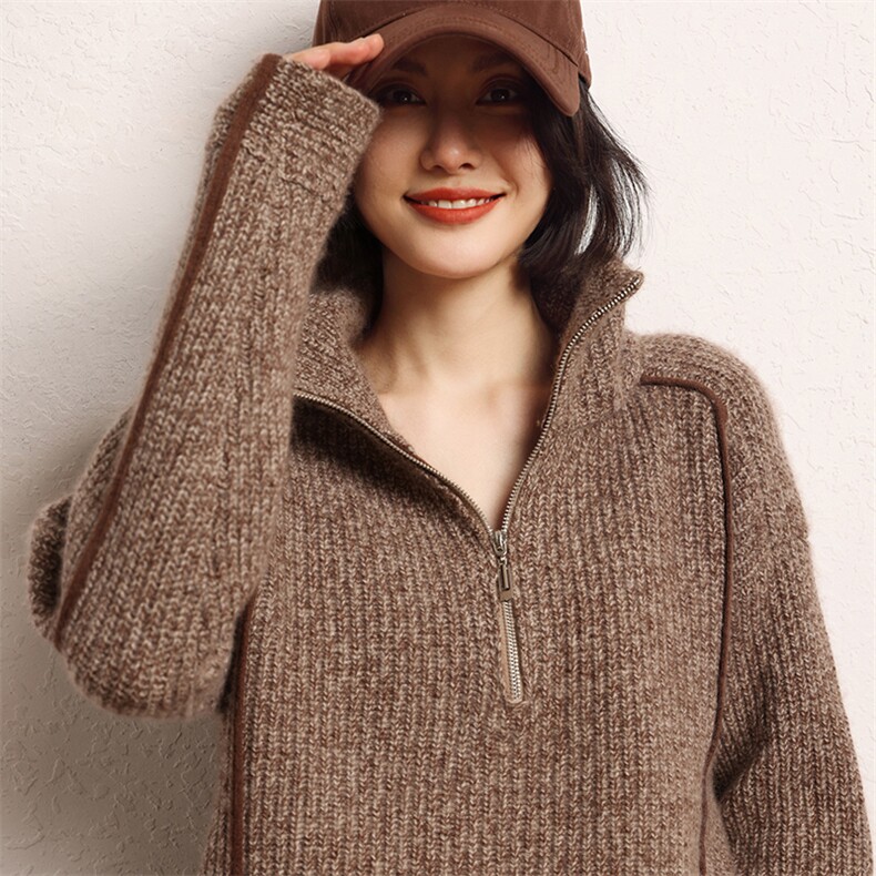 羊绒衫女加厚亲肤山羊绒毛衣内搭针织衫打底衫,女装羊绒衫,五色羊羊绒